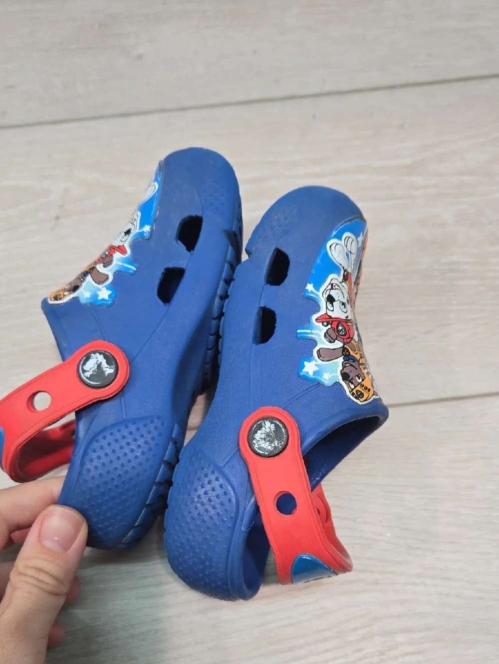 Crocs Kids Boys Paw Patrol Blue&Red Clog Sandals Summer Outdoor Sz C8